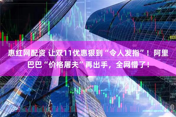 惠红网配资 让双11优惠狠到“令人发指”！阿里巴巴“价格屠夫”再出手，全网懵了！