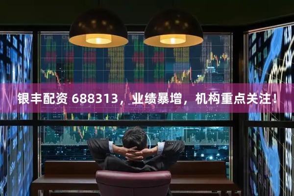 银丰配资 688313，业绩暴增，机构重点关注！