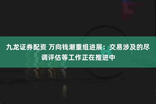 九龙证券配资 万向钱潮重组进展：交易涉及的尽调评估等工作正在推进中